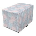 thumbnail image 1 of Dahlia Dog Crate Cover, Stripy Hand-Drawn Dahlia Pale Colored Blossoms in Pink Purple and Blue, Easy to Use Pet Kennel Cover for Medium Large Dogs, 35" x 23" x 27", Sea Green Rose Taupe, by Ambesonne, 1 of 6