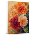 thumbnail image 1 of Dahlia Flower Canvas Wall Art 8x12 inches - Neutral Tone Dahlia Flower Watercolor Canvas Art for Cozy Bedroom Wall Decor, 1 of 5