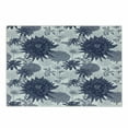 thumbnail image 1 of Dahlia Flower Cutting Board, Dotted Digital Paint of Dahlia Botanical Curved Rolled Wild Ray Blunts Design, Decorative Tempered Glass Cutting and Serving Board, Small Size, Blue White, by Ambesonne, 1 of 1