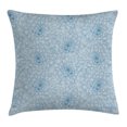 thumbnail image 1 of Dahlia Flower Decor Throw Pillow Cushion Cover, Retro Monochrome Pastel Water Cane Petals Pattern with Disc Florets Print, Decorative Square Accent Pillow Case, 24 X 24 Inches, Blue, by Ambesonne, 1 of 2