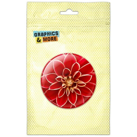 Dahlia Flower Pinback Button Pin Badge
