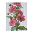 thumbnail image 1 of Dahlia Flower Shower Curtain , Enchanted Forest Scenic Bathroom Decor Sets, Waterproof Fabric with Hooks, 1 of 7