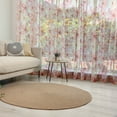 thumbnail image 1 of Dahlia Flower Tulle Curtains with Rod Pocket, Double Apple Blossom with Overlap Axis and Twist Bluntly Circle Pompons, Sheer Drape for Wedding Party 2 Panels, 7 Sizes, Pink Yellow, by Ambesonne, 1 of 3