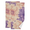thumbnail image 1 of Dahlia Hand Painted Hand Towel Absorbent Bath Towels for Bathroom Sports Gym 28" x 14" Set of 2, 1 of 8