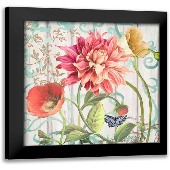 Dahlia Refresh 15x15 Black Modern Framed Museum Art Print Titled - Art Licensing Studio
