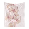 thumbnail image 1 of Dahlia Soft Flannel Fleece Throw Blanket, Romantic Vintage Toned Floral Bouquet Shabby Grace Feminine Garden, Cozy Plush for Indoor and Outdoor Use, 50" x 60", Pale Peach Dried Rose, by Ambesonne, 1 of 5