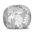 thumbnail image 1 of Dahlia Storage Toy Bag Chair, Soft Toned Bloom Petals Motifs Floral Stems Essence Retro Flourish Design, Stuffed Animal Organizer Washable Bag, Large Size, Pale Grey and White, by Ambesonne, 1 of 3