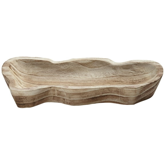 Dahlia Studios Bolinas 14 3/4" Wide Matte Burlywood Decorative Tray
