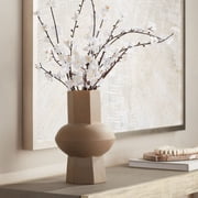Dahlia Studios Emery 12 High Brown Modern Ceramic Hexagonal Vase