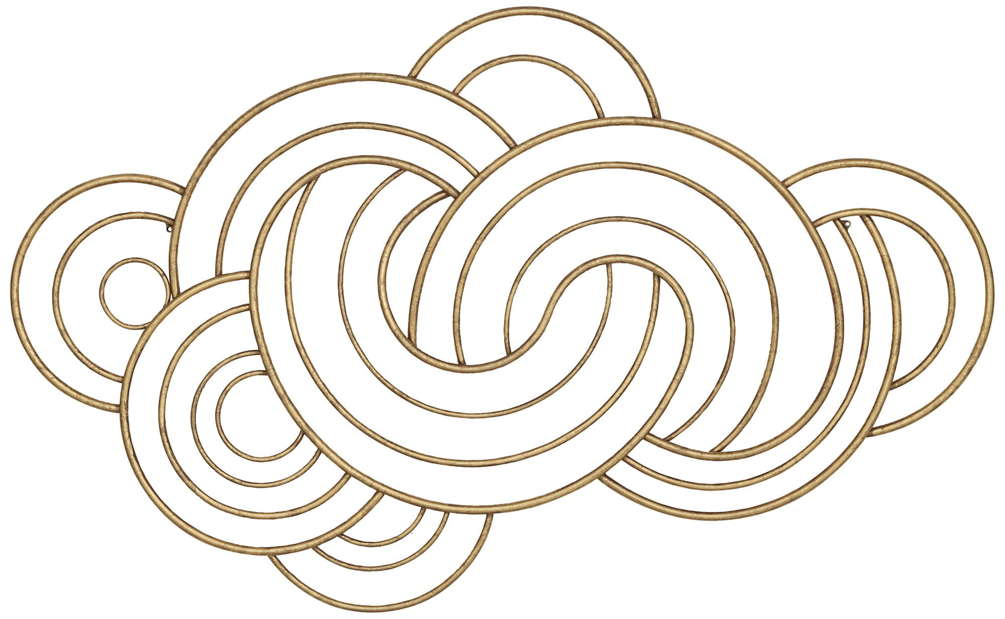 Gold Metal Abstract Arch Weave Horizontal Wall Art