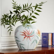 Dahlia Studios Sensei 13 1/4 Wide Red and White Ceramic Decorative Vase