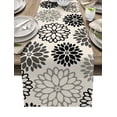 thumbnail image 1 of Dahlia Yellow Gray Table Runner Luxury Home Dining Table Coffee Table Holiday Wedding Decoration Party Dinner Table Runner, 1 of 5