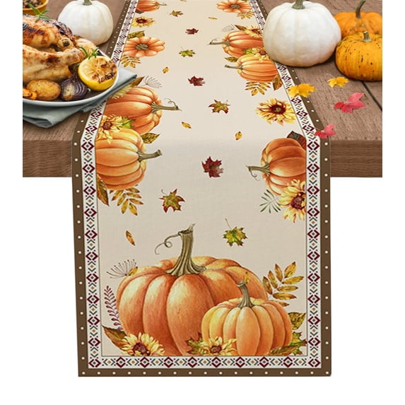 Dahlia Yellow Gray Table Runner Luxury Home Dining Table Coffee Table Holiday Wedding Decoration Party Dinner Table Runner