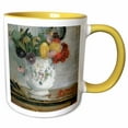 thumbnail image 1 of 3drose, Dahlias by Berthe Morisot Flower Still Life, 15oz Two-tone Yellow Mug, 1 of 6