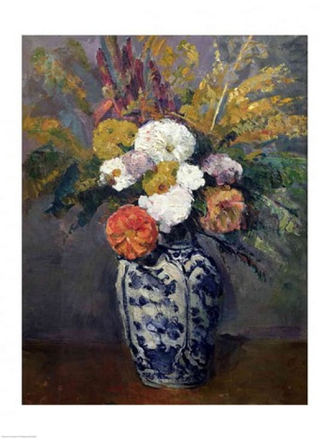 Dahlias Canvas Art - Paul Cezanne (18 x 24)