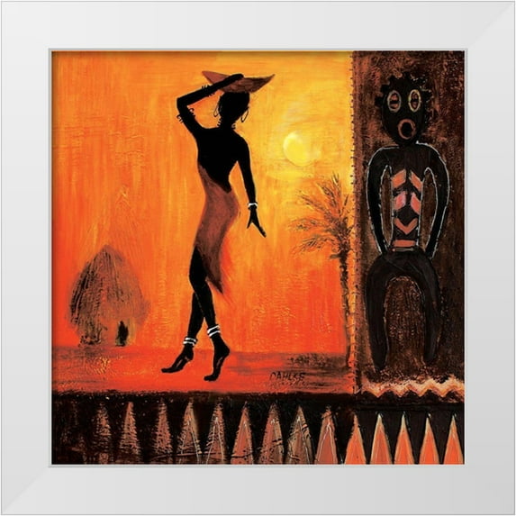 Dahlke, Izabella 20x20 White Modern Wood Framed Museum Art Print Titled - African Girls I