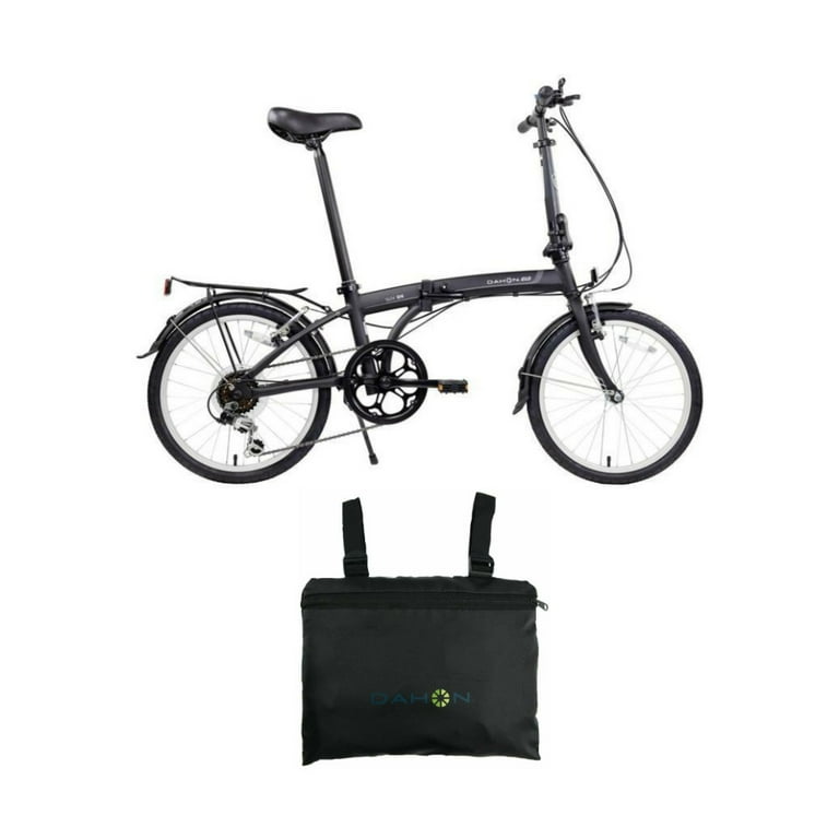 Dahon SUV D6 Folding Bike (Black) with Dahon Foldable Carry