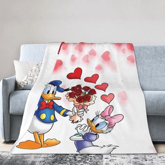 Dai-Sy Du-Ck Blanket, Soft Flannel Throw Blanket Super Soft Lightweight Cozy Blankets Travel Throw Blanket Bedding And Sofa For All Season For Adults Kids Teens 40"X30"