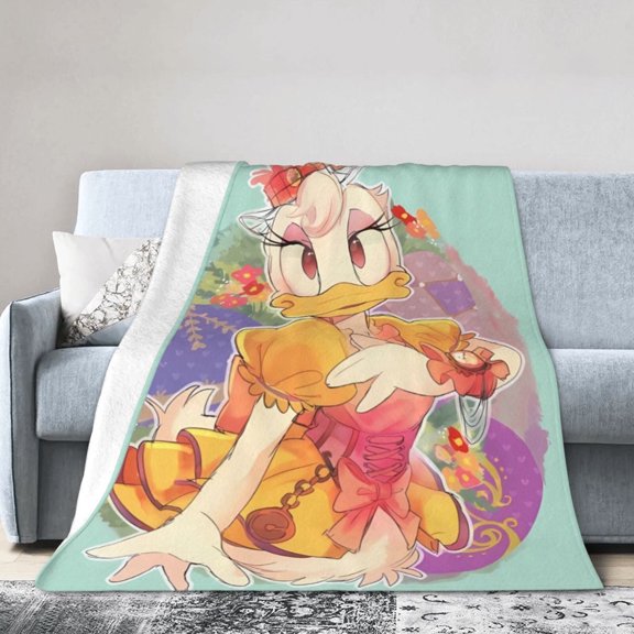 Dai-Sy Du-Ck Blanket, Soft Flannel Throw Blanket Super Soft Lightweight Cozy Blankets Travel Throw Blanket Bedding And Sofa For All Season For Adults Kids Teens 40"X30"