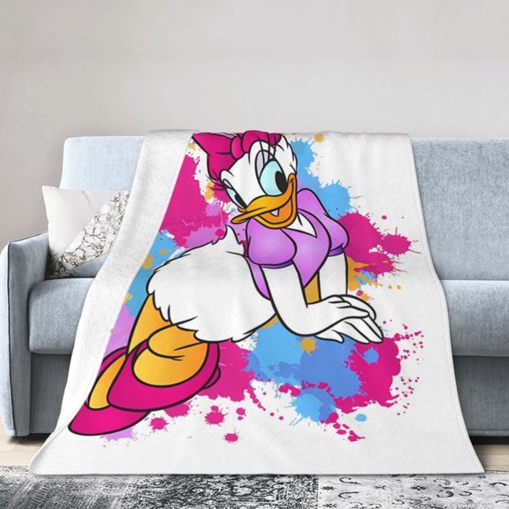 Dai-Sy Du-Ck Blanket, Soft Flannel Throw Blanket Super Soft Lightweight Cozy Blankets Travel Throw Blanket Bedding And Sofa For All Season For Adults Kids Teens 40"X30"