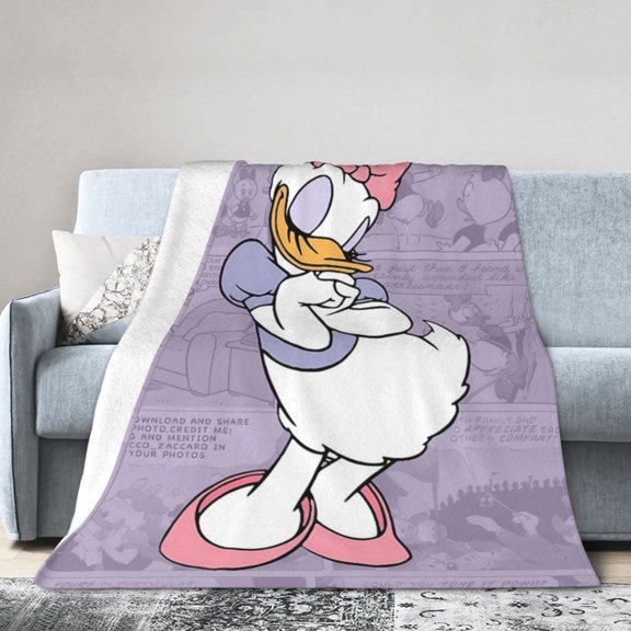 Dai-Sy Du-Ck Blanket, Soft Flannel Throw Blanket Super Soft Lightweight Cozy Blankets Travel Throw Blanket Bedding And Sofa For All Season For Adults Kids Teens 40"X30"