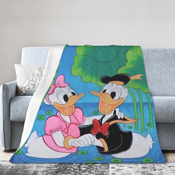 Dai-Sy Du-Ck Blanket, Soft Flannel Throw Blanket Super Soft Lightweight Cozy Blankets Travel Throw Blanket Bedding And Sofa For All Season For Adults Kids Teens 40"X30"