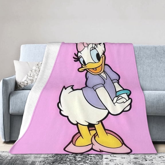 Dai-Sy Du-Ck Blanket, Soft Flannel Throw Blanket Super Soft Lightweight Cozy Blankets Travel Throw Blanket Bedding And Sofa For All Season For Adults Kids Teens 50"X40"