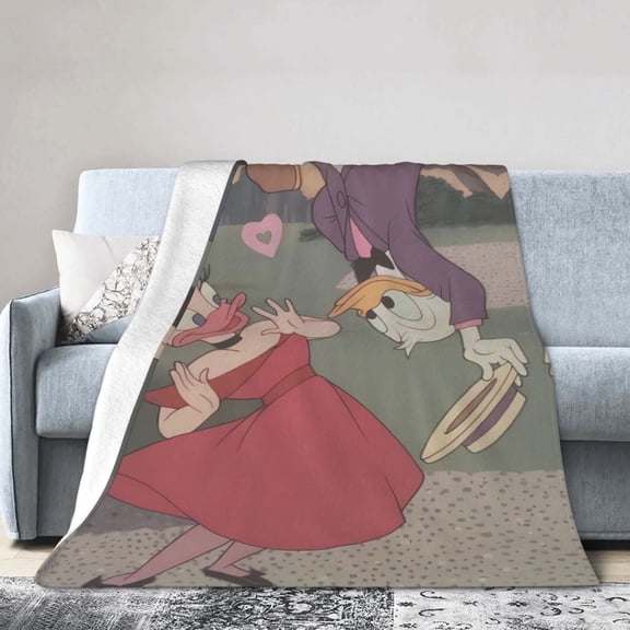 Dai-Sy Du-Ck Blanket, Soft Flannel Throw Blanket Super Soft Lightweight Cozy Blankets Travel Throw Blanket Bedding And Sofa For All Season For Adults Kids Teens 50"X40"