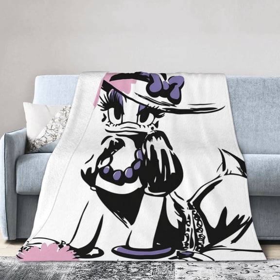 Dai-Sy Du-Ck Blanket, Soft Flannel Throw Blanket Super Soft Lightweight Cozy Blankets Travel Throw Blanket Bedding And Sofa For All Season For Adults Kids Teens 60"X50"