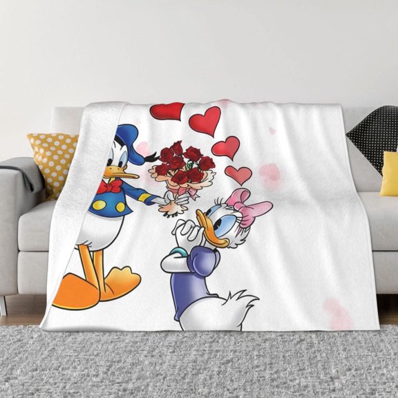 Dai-Sy Du-Ck Blanket, Ultra Soft Throw Blankets, Comfy Flannel Throw Blanket For Sofa Couch Bedroom Living Rooms Warm All Season Home Decor, For Adults, Kids And Teens 40"X30"