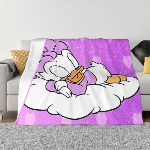 Dai-Sy Du-Ck Blanket, Ultra Soft Throw Blankets, Comfy Flannel Throw Blanket For Sofa Couch Bedroom Living Rooms Warm All Season Home Decor, For Adults, Kids And Teens 40"X30"