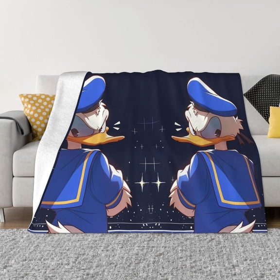 Dai-Sy Du-Ck Blanket, Ultra Soft Throw Blankets, Comfy Flannel Throw Blanket For Sofa Couch Bedroom Living Rooms Warm All Season Home Decor, For Adults, Kids And Teens 40"X30"