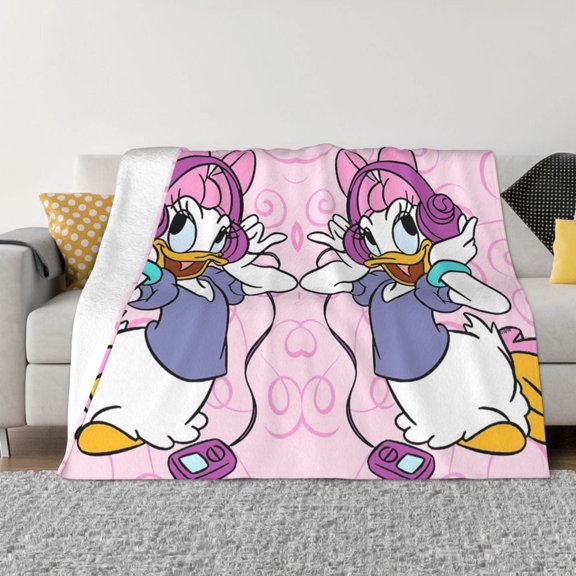 Dai-Sy Du-Ck Blanket, Ultra Soft Throw Blankets, Comfy Flannel Throw Blanket For Sofa Couch Bedroom Living Rooms Warm All Season Home Decor, For Adults, Kids And Teens 40"X30"