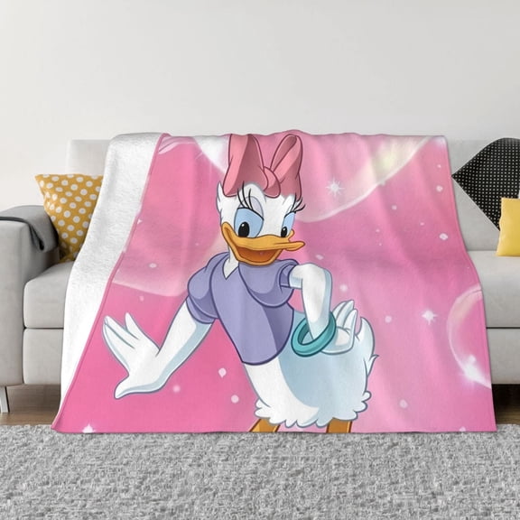 Dai-Sy Du-Ck Blanket, Ultra Soft Throw Blankets, Comfy Flannel Throw Blanket For Sofa Couch Bedroom Living Rooms Warm All Season Home Decor, For Adults, Kids And Teens 40"X30"