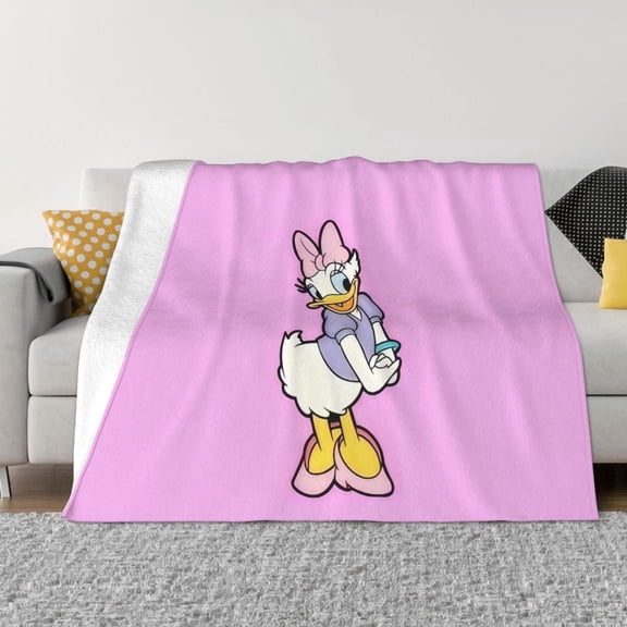 Dai-Sy Du-Ck Blanket, Ultra Soft Throw Blankets, Comfy Flannel Throw Blanket For Sofa Couch Bedroom Living Rooms Warm All Season Home Decor, For Adults, Kids And Teens 40"X30"