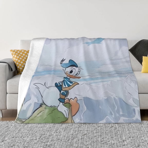 Dai-Sy Du-Ck Blanket, Ultra Soft Throw Blankets, Comfy Flannel Throw Blanket For Sofa Couch Bedroom Living Rooms Warm All Season Home Decor, For Adults, Kids And Teens 80"X60"