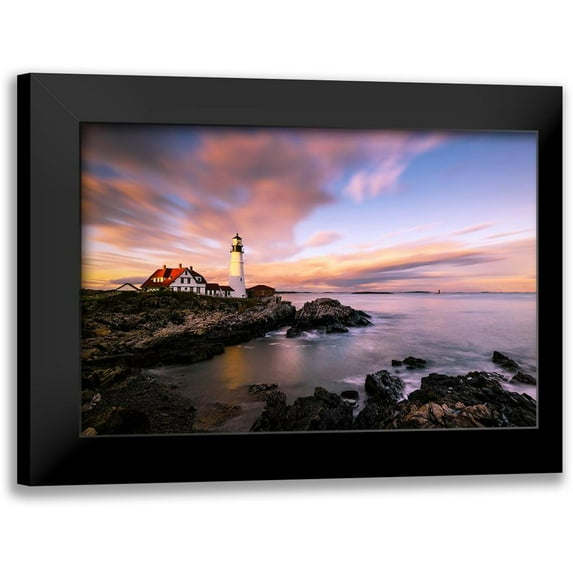 Dai, Wei 14x11 Black Modern Framed Museum Art Print Titled - Coastline Sunset