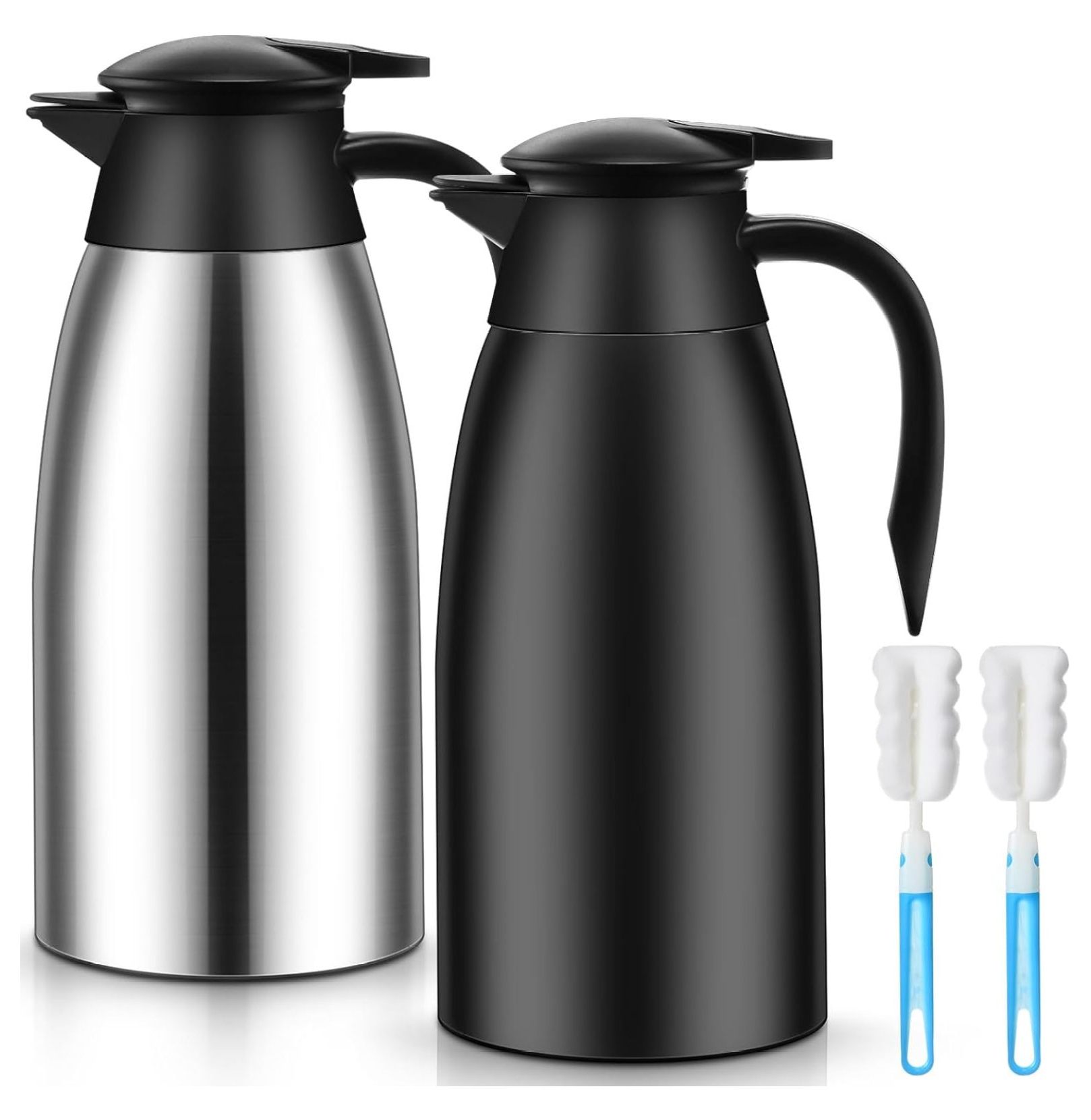 DaiZuY 2 Pcs 68oz Thermal Coffee Carafe Insulated Stainless Steel