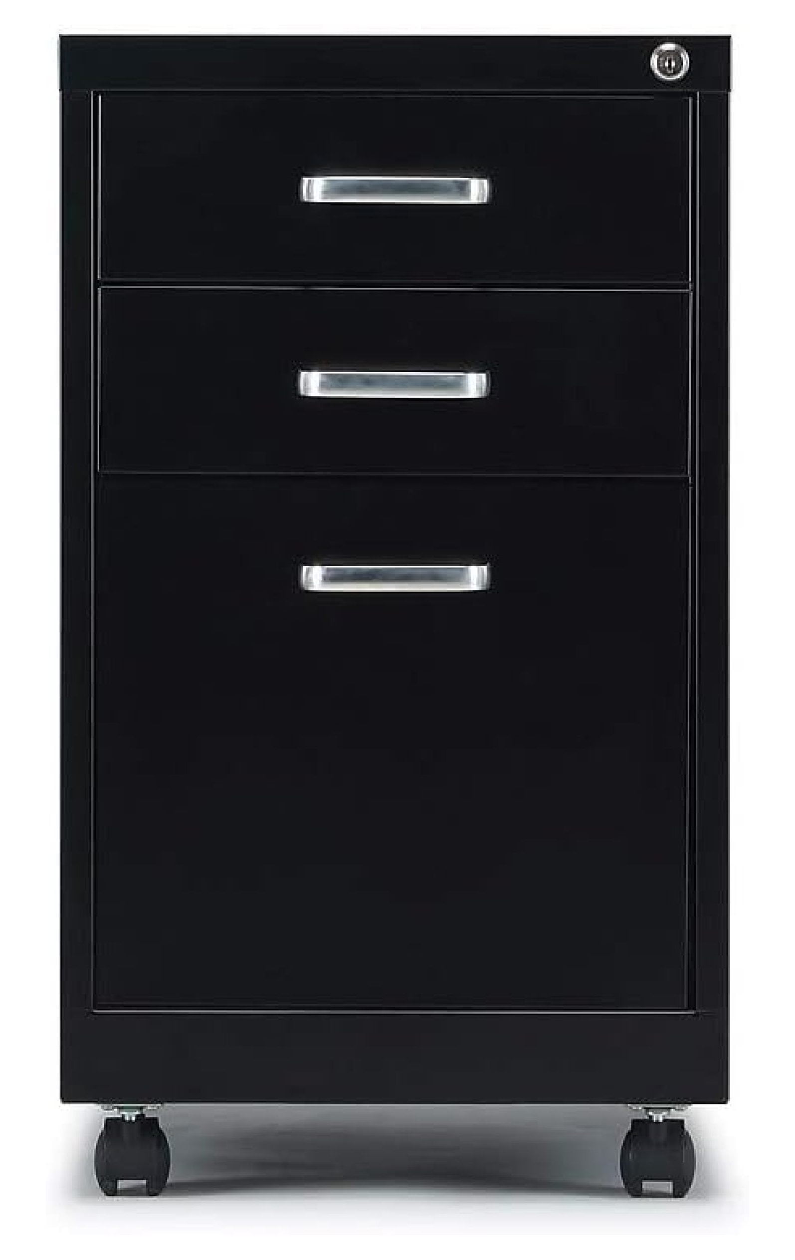 DaiZuY 2806766 3-Drawer Vertical File Cabinet Locking Letter Black 19 ...