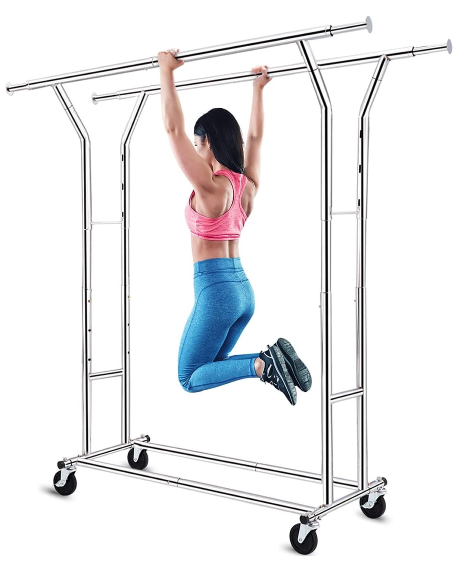 DaiZuY 330 Lbs Heavy Duty Garment Rack for Hanging Clothes Clothing ...