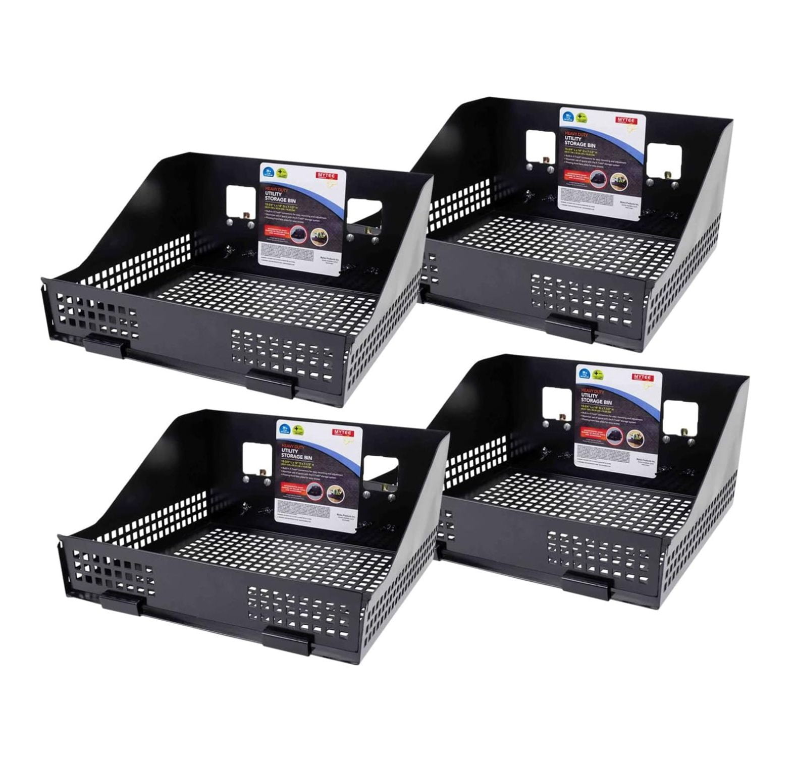 DaiZuY (4 Pack Heavy Duty Metal ETrack Storage Bin for ETrack Systems