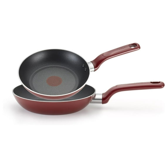 DaiZuY Excite Nonstick Fry Pan Set 2 Piece, 8, 10.25 Inch Oven Safe 350F Cookware, Pots and Pans, Dishwasher Safe Red
