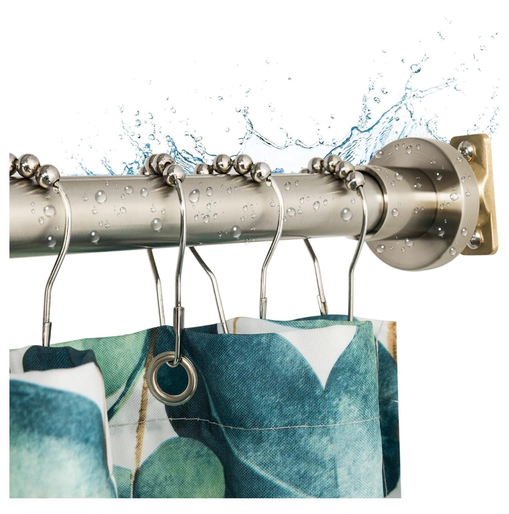 DaiZuY Heavy Duty Shower Rod, Adjustable Shower Curtain Rod, Expandable