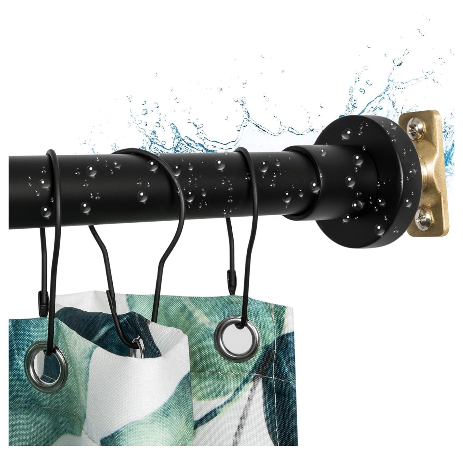 DaiZuY Heavy Duty Shower Rod, Adjustable Shower Curtain Rod, Expandable