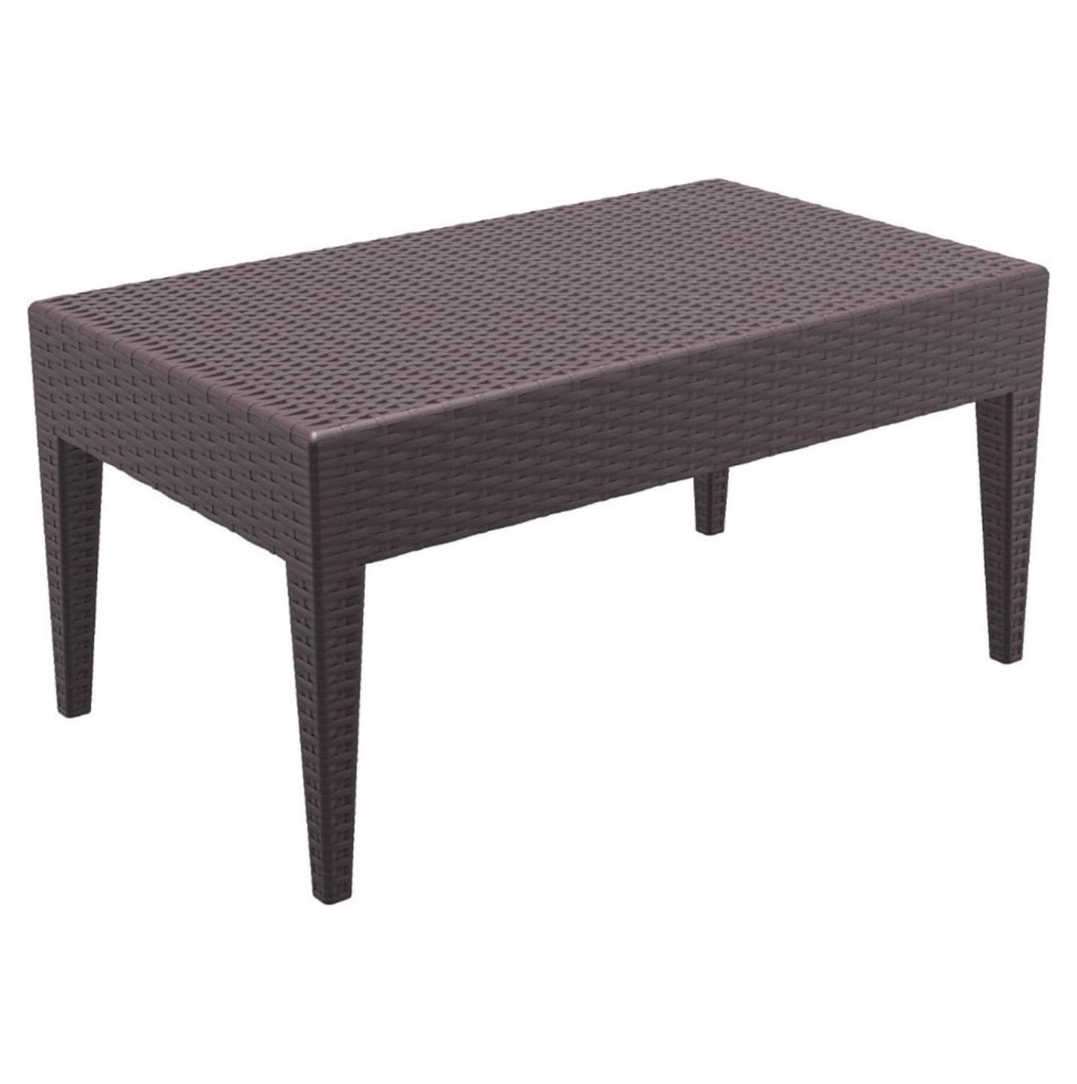 DaiZuY Miami Resin Patio Coffee Table in Brown, Grade - Walmart.com