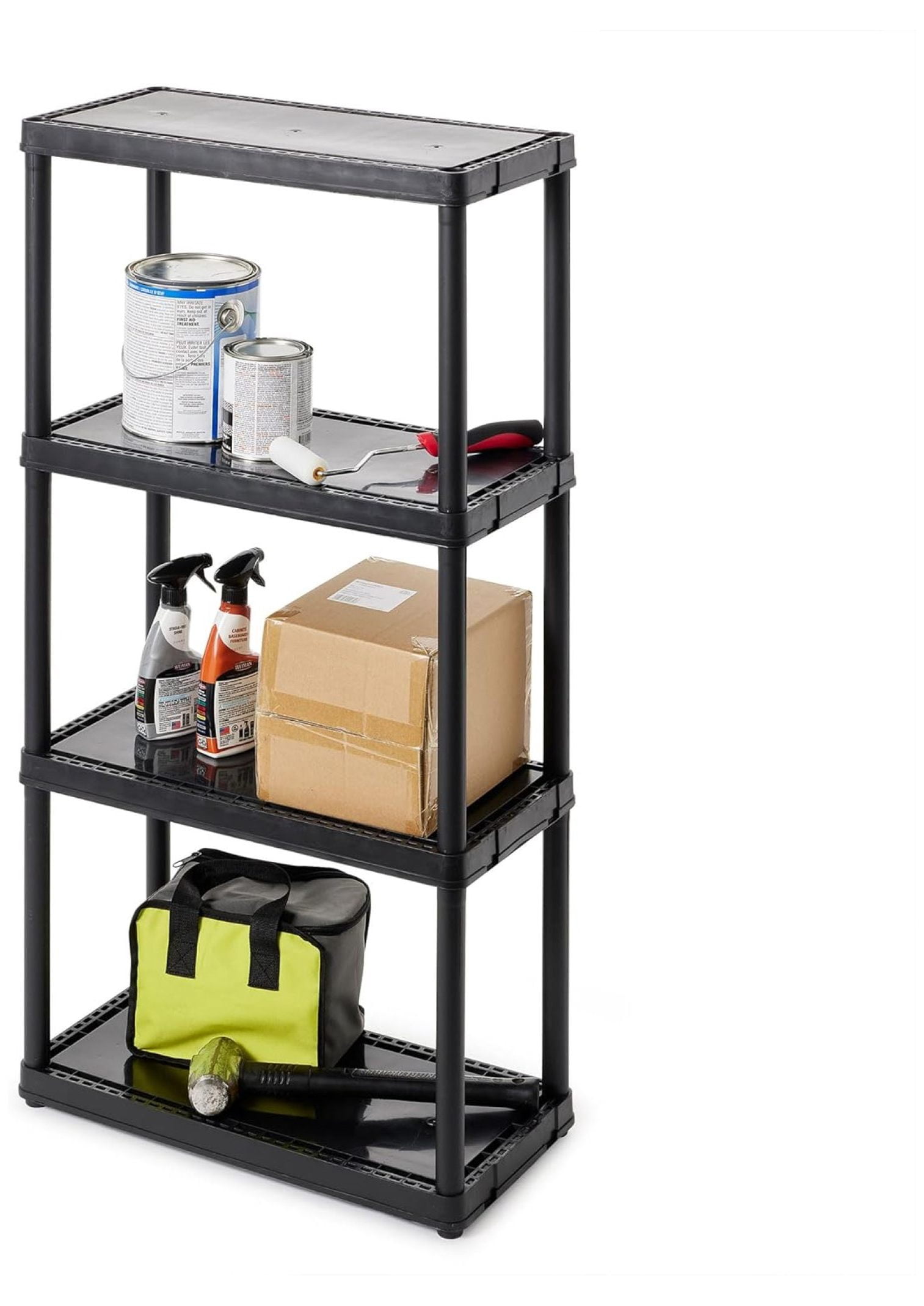DaiZuY Multipurpose 4 Shelf Modular Design Solid Plastic Lightweight ...