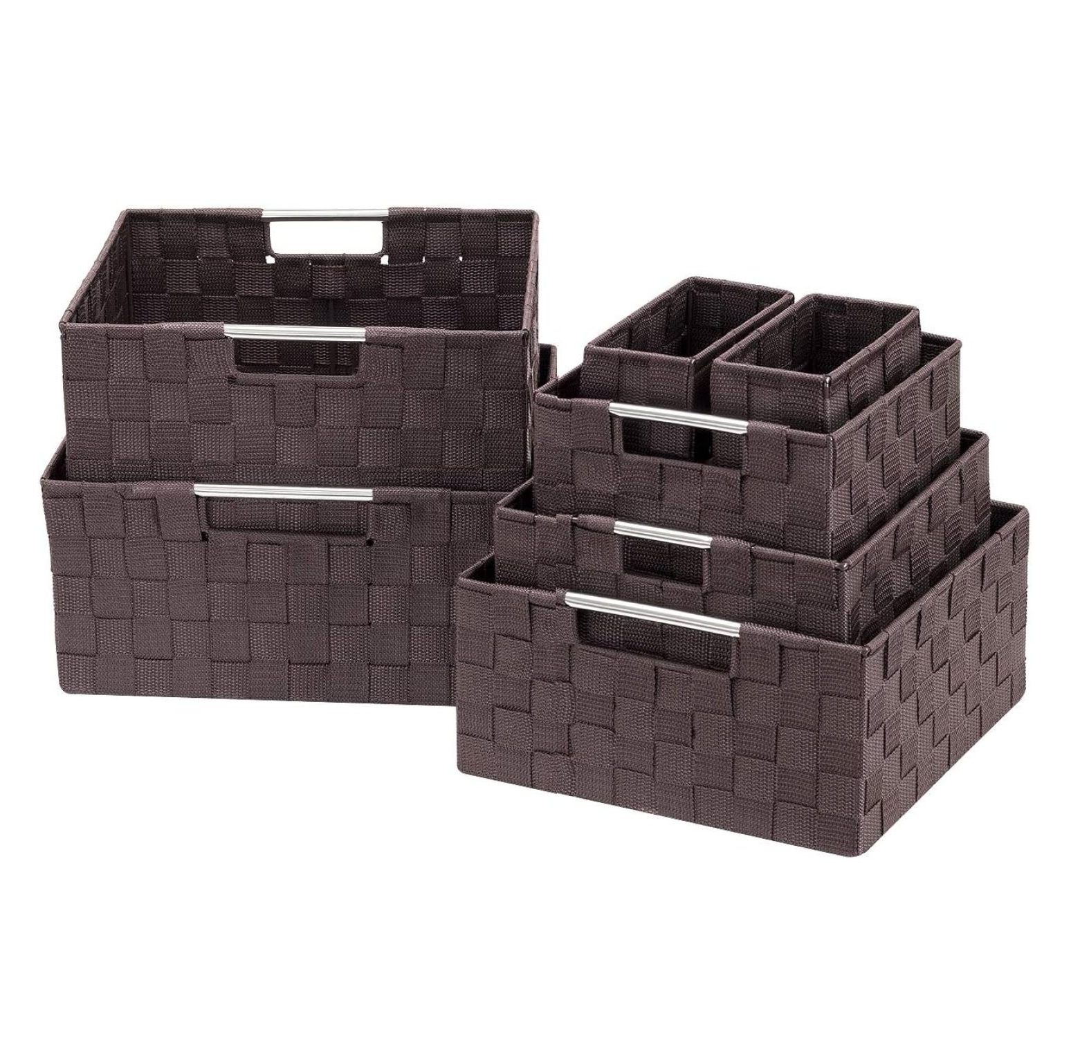 DaiZuY Storage Baskets for Organizing (Set of 7), Mesh Hand-Woven ...