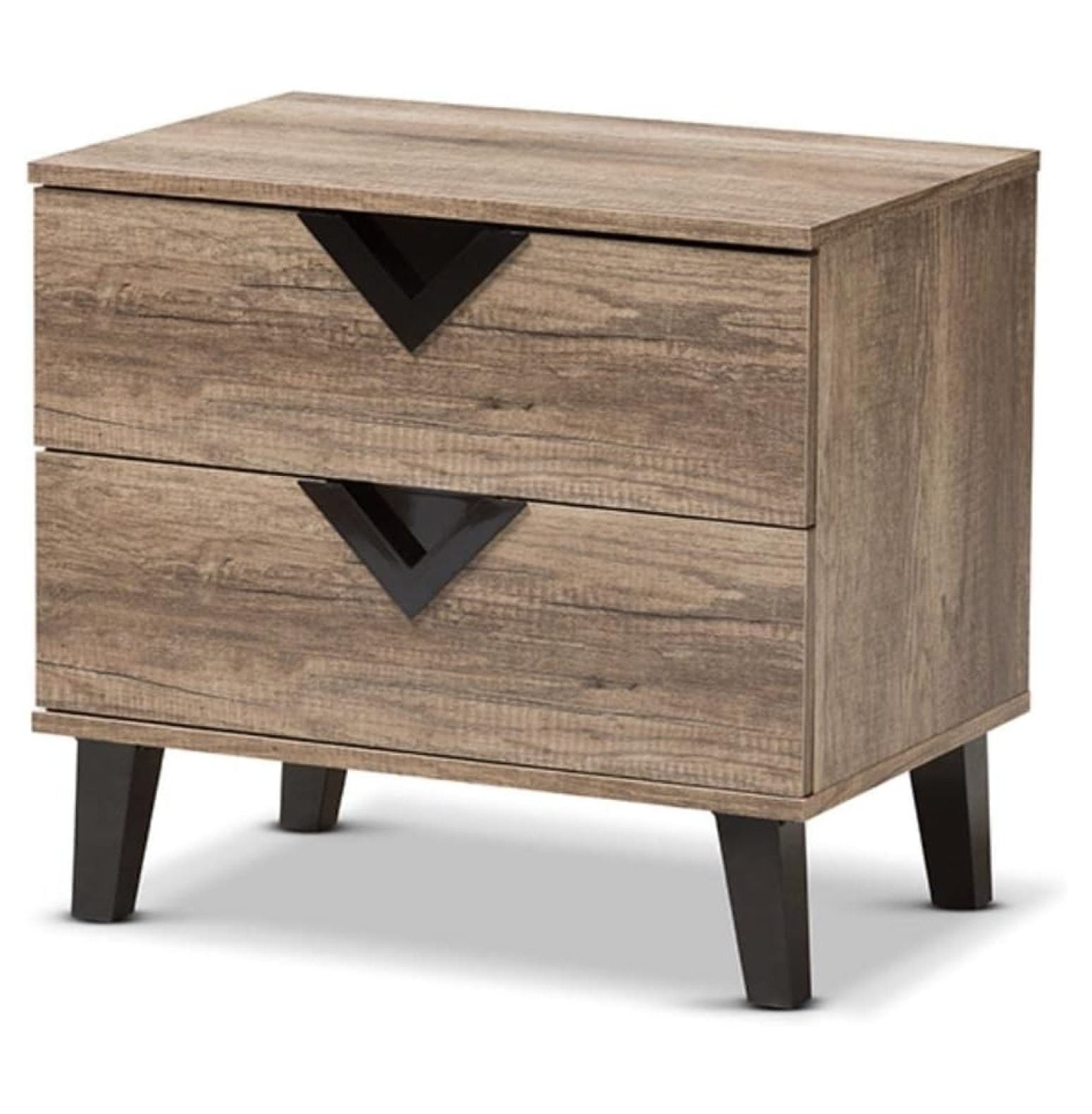 Swanson Light Brown Oak 2-Drawer Nightstand