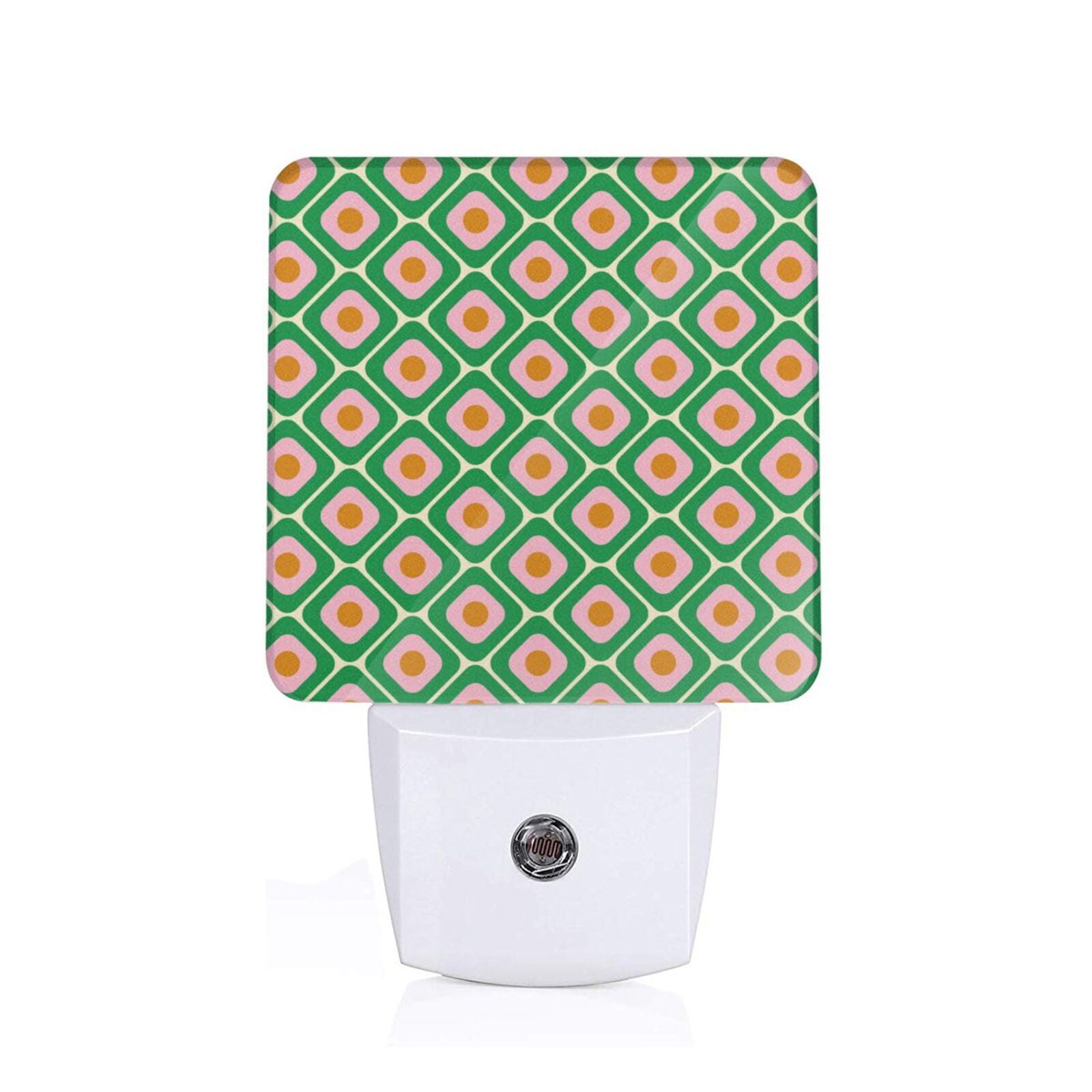 Daiia 60s and 70s Style Pattern Plug-in LED Backlit Night Light with ...