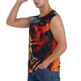 thumbnail image 1 of Daiia 60s Western Skull Cowboy Printed Men's Tank Tops,Casual Soft Sleeveless Gym Muscle Shirts Bodybuilding Tee-Small, 1 of 8